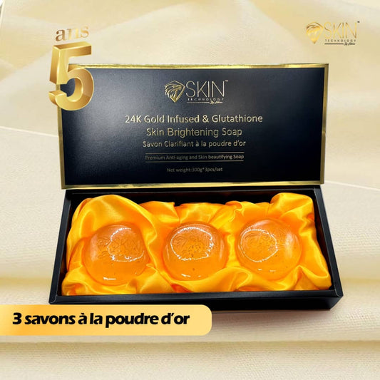 24 Kt. Gold Skin Brightening Beauty Bar 100 g + 1 Savon Offert